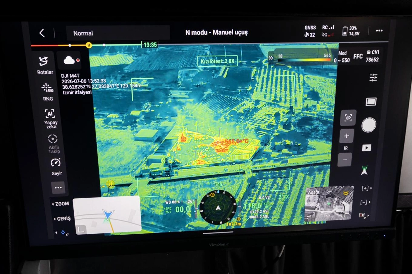 İzmir İtfaiyesi’nden Yangınlara Yapay Zekâ Destekli Drone Hamlesi